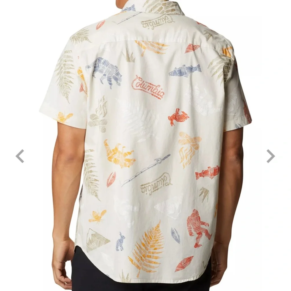 NWT Columbia Men's Rapid Rivers Printed Short Sleeve Shirt - Picture 2 of 6